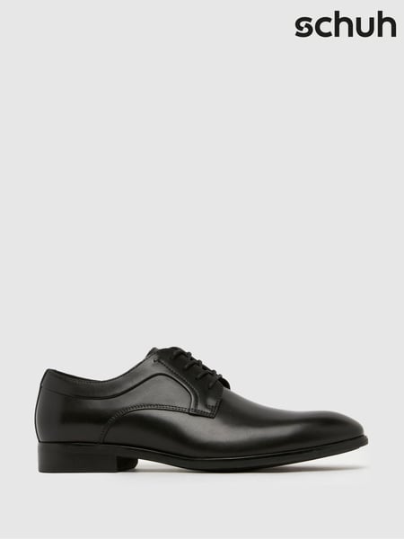 Schuh Rail Leather Derby Black Shoes (F41595) | € 86
