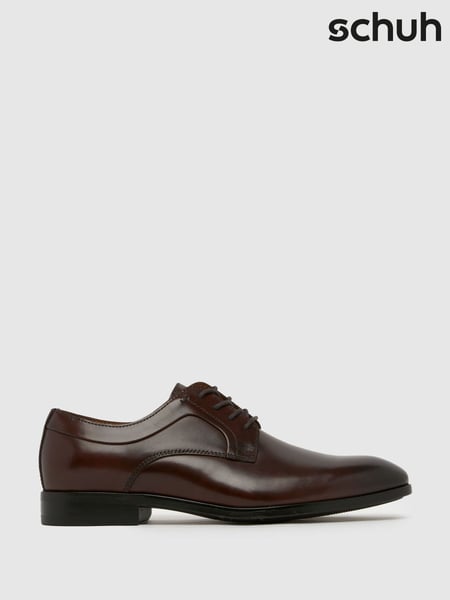 Schuh Rail Leather Derby Brown Shoes (F41599) | € 86