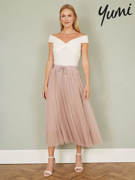 Yumi Pink Mesh Tulle Skirt (F42384) | € 94