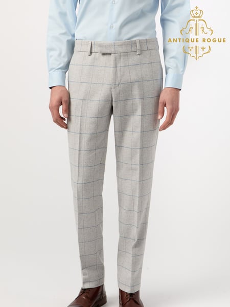 Antique Rogue Natural Powell Check Tweed Trousers (F42909) | € 131