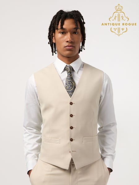Antique Rogue Cream Blake Waistcoat (F42930) | € 115