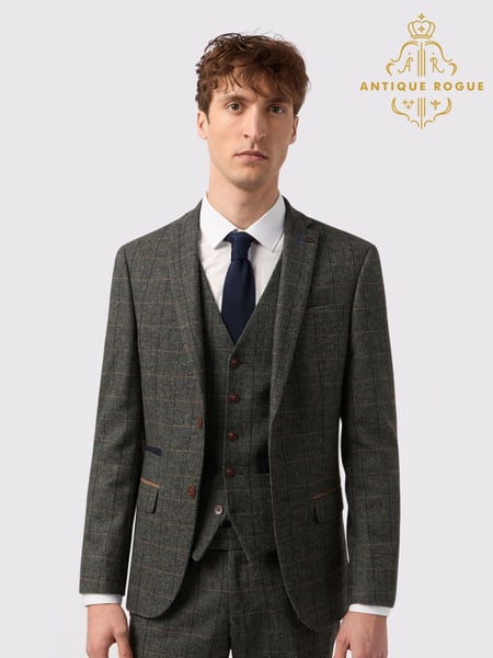 Antique Rogue Grey Emerson Herringbone Jacket (F42934) | € 226