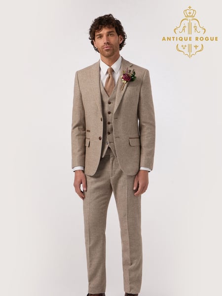 Antique Rogue Natural Herringbone Tweed Jacket (F42954) | € 226