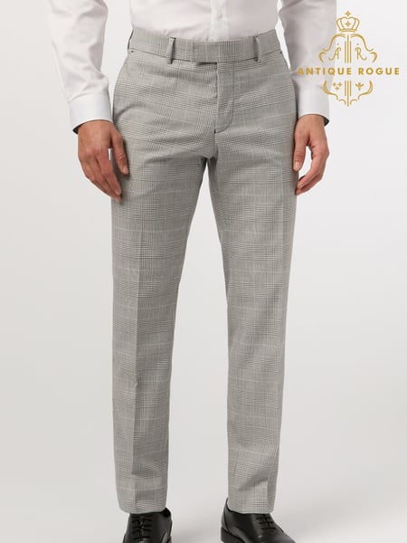 Antique Rogue Grey Check Trousers (F42968) | € 100