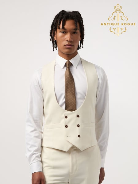 Antique Rogue Cream Blake Waistcoat (F42969) | € 115