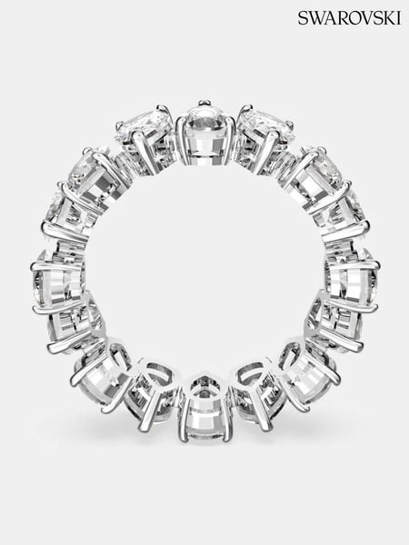 Swarovski White Drop Cut Rhodium Plated Vittore Ring (F43799) | € 248