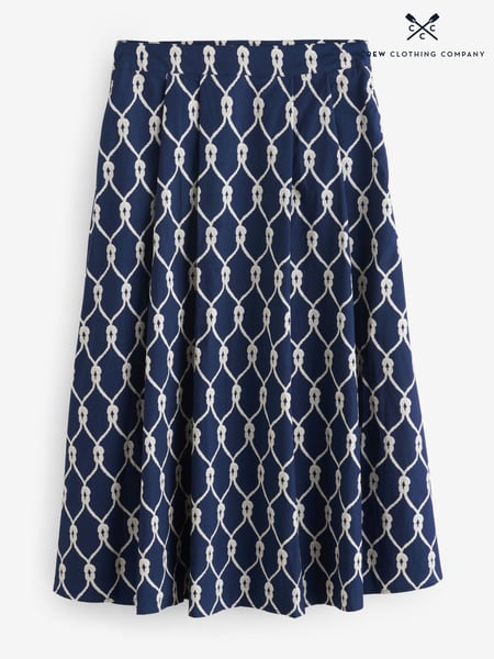 Crew Clothing Blue Gabby Cotton Skirt (F45338) | € 92