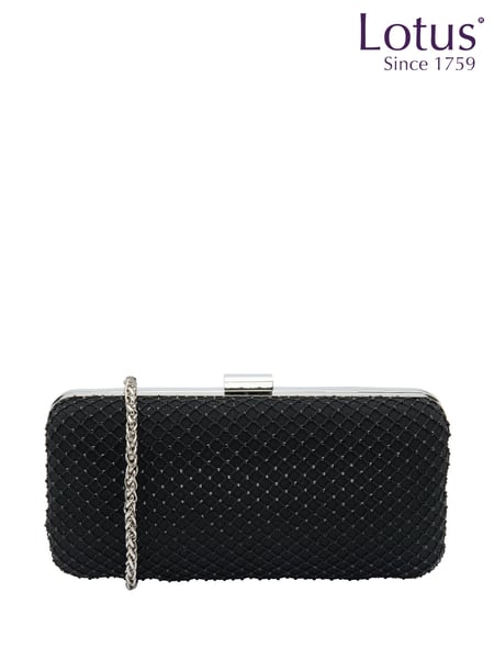 Lotus Black Clutch Bag with Chain (F45700) | € 94