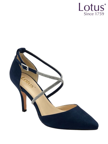 Lotus Blue Pointed Toe Court Shoes (F45710) | € 109