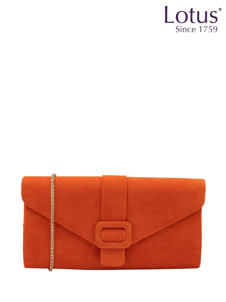 Lotus Orange Clutch Bag with Chain (F45782) | € 125