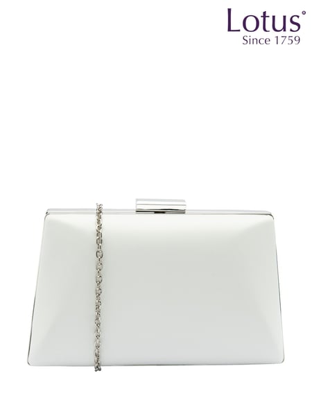 Lotus White Clutch Bag with Chain (F45784) | € 78