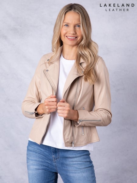 Lakeland Leather Parchment Tarraby Biker Jacket (F46037) | € 357