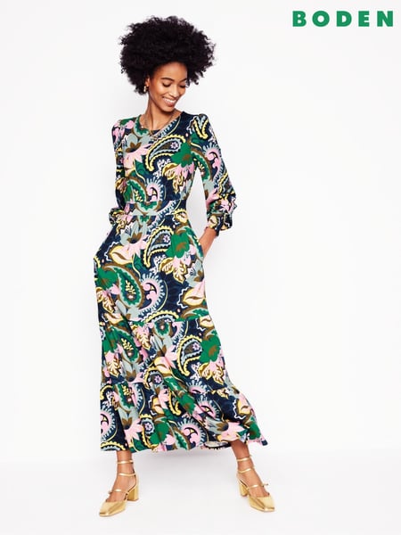 Boden Green Tabitha Tiered Jersey Dress (F46292) | € 103