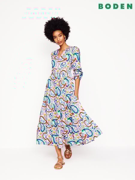 Boden Violet 100% Cotton Midi Dress (F46300) | 103 €