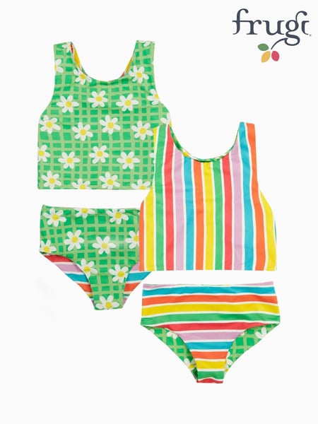 Frugi Green Rainbow Flower Reversible Tankini (F46801) | € 47 - € 50
