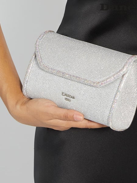 Dune London Silver Bellini Border Foldover Clutch (F48894) | € 123