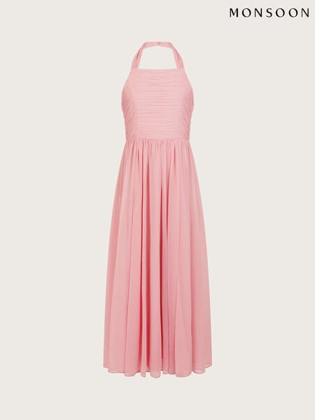 Monsoon Pink Ayo Halter Prom Maxi Dress (F49105) | € 70 - € 78