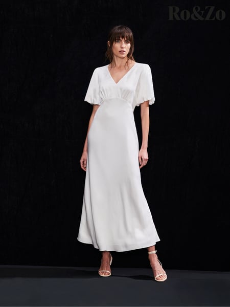Ro&Zo White Tie Back Maxi Dress (F49173) | € 310