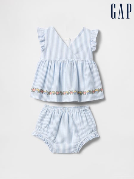 Gap Blue Ruffle Bubble Short Set (Newborn-24mths) (F49291) | € 55