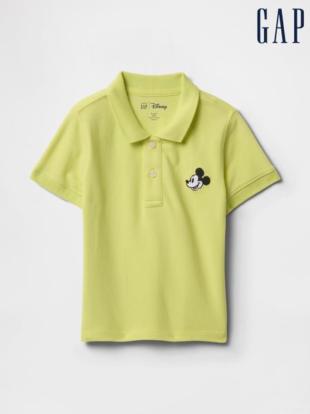 Gap Lime Green Mickey Mouse Disney Pique Polo Shirt (6mths-5yrs) (F49338) | € 22