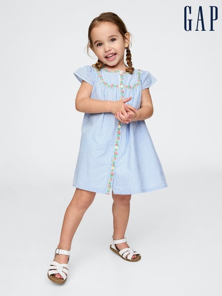 Gap Blue Flutter-Sleeve Shirtdress (6mths-5yrs) (F49410) | € 47