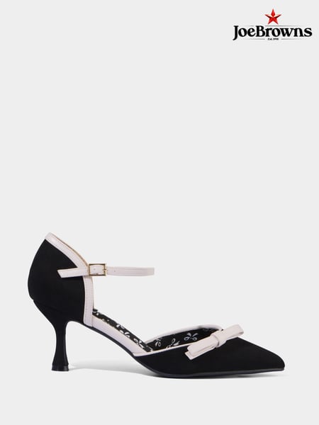 Joe Browns Black Bow Detail Monochrome Slingback Heels (F51794) | € 86