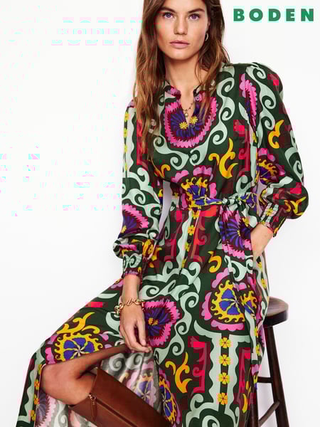 Boden Green Ruby Collarless Shirt Dress (F52687) | € 221