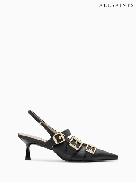 AllSaints Black Vivian Slingback Shoes (F52946) | € 357