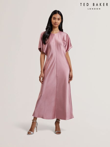 Ted Baker Pink Fianaa Slouch Sleeve Waisted Column Dress (F53137) | € 310