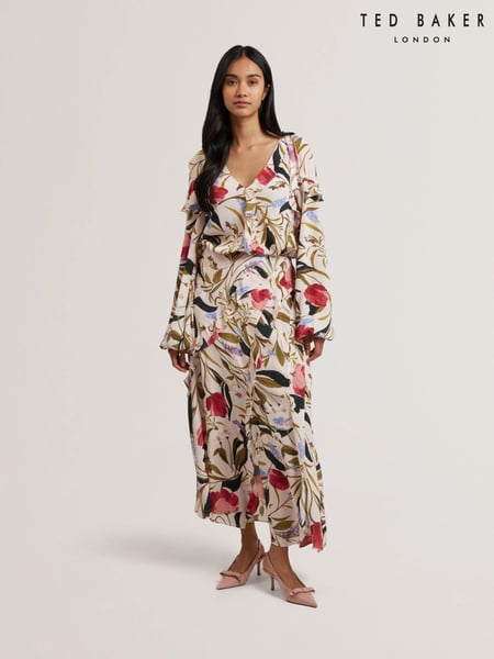 Ted Baker Pink Candici Frill Detail Midi Skirt (F53316) | € 248