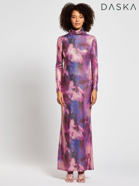 Daska Purple Araa Maxi Dress With Long Sleeves (F53627) | € 187