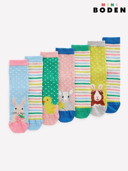 Boden Green Socks 7 Pack (F53672) | € 32