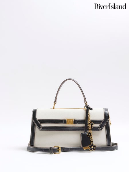 River Island Brown Mini Canvas 100% Cotton Cross-Body Tote Bag (F53849) | € 56
