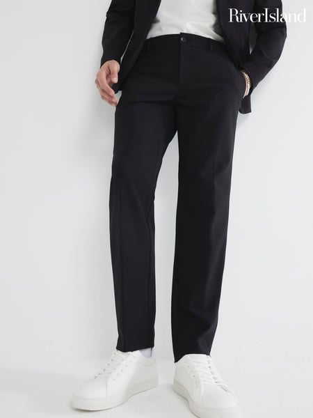 River Island Black Skinny Fit Tech Suit Trousers (F54025) | € 70
