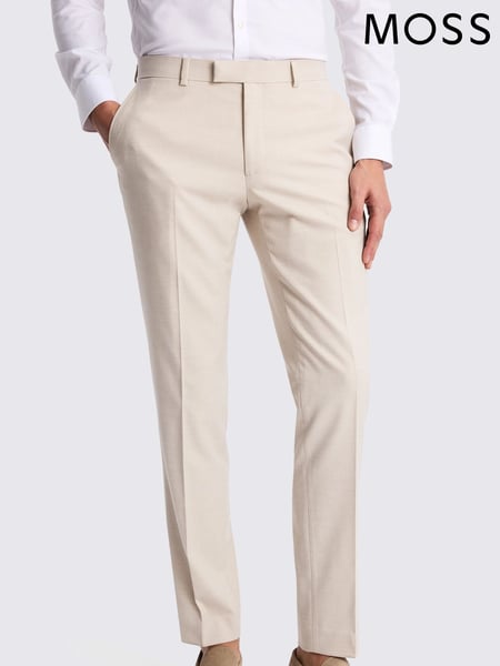 MOSS Natural Slim Fit Trousers (F54469) | € 125