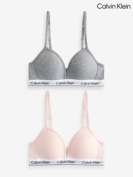 Calvin Klein Grey Modern Cotton Triangle Bra 2 Pack (F54530) | € 64