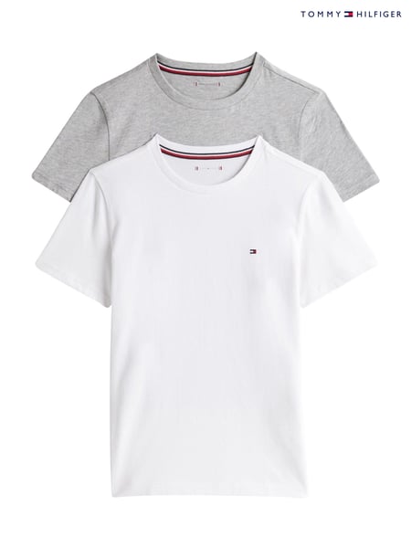 Tommy Hilfiger White Underwear Short Sleeve 100% Cotton T-Shirts 2 Pack (F55732) | € 50