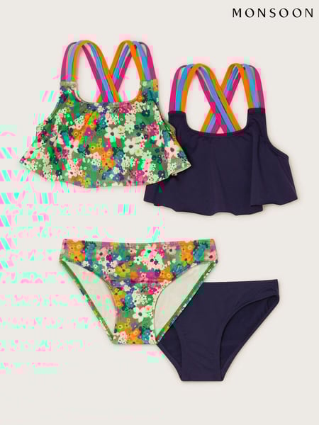 Monsoon Green Ditsy Bikinis 2 Pack  Sets (F57154) | € 56 - € 62