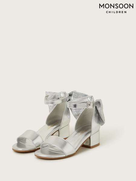 Monsoon Silver Two Part Bow Heels (F57159) | € 44 - € 53