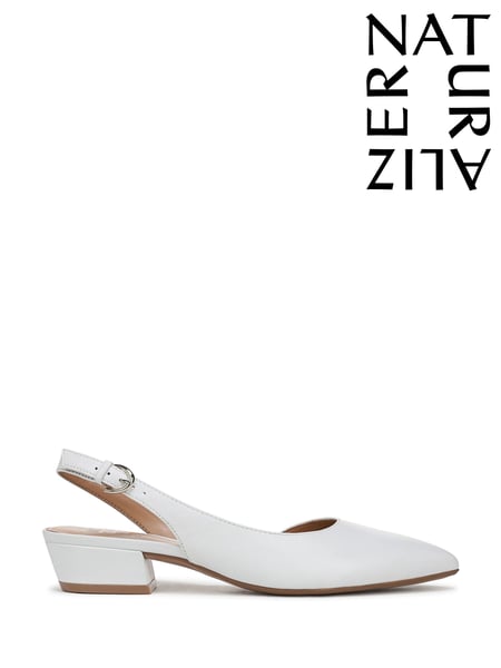 Naturalizer Banks Wide Fit Slingback White Shoes (F57292) | € 156