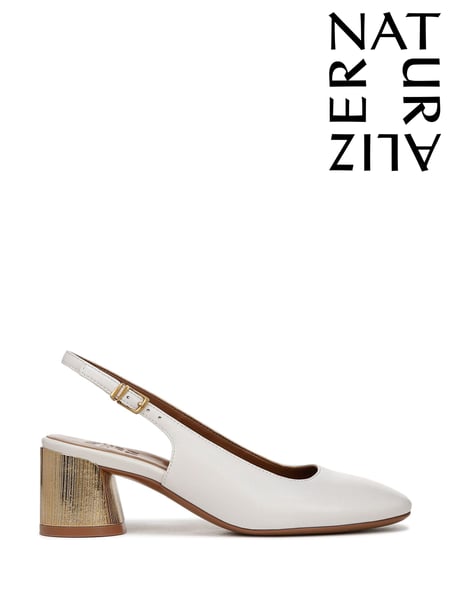 Naturalizer Lane Wide Fit White Slingback Shoes (F57329) | € 195