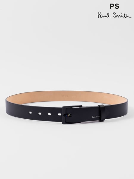 PS Paul Smith Logo Stripe Detail Black Belt (F57487) | € 109