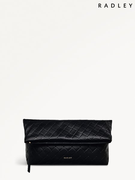 Radley London Medium Weaver Lane Flapover Black Clutch Bag (F57612) | € 342