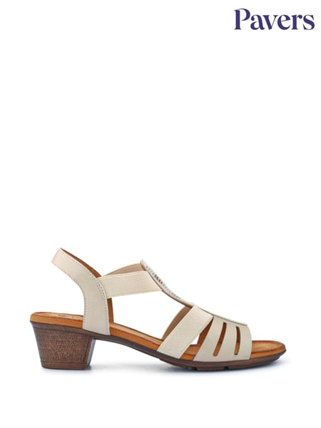 Pavers Cream Ladies Smart Sandals (F58608) | € 55