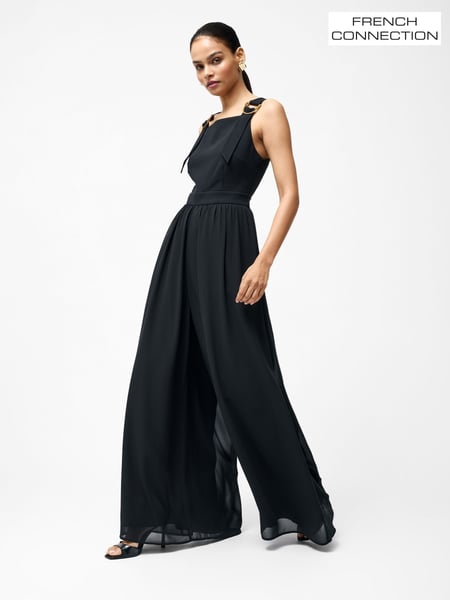 French Connection Black Azra Eden Mix Jumpsuit (F59032) | € 219