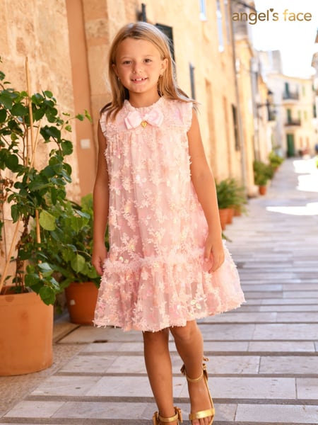 Angels Face Pink Tilly Sequin Flower Tulle Dress (F60666) | € 156 - € 164