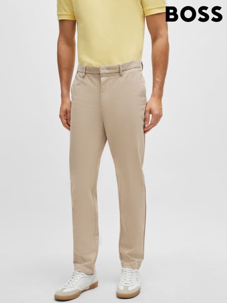 BOSS Beige Regular Fit Chino Trousers (F60877) | € 201