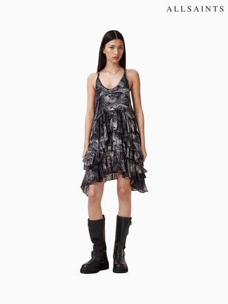 AllSaints Grey Cavarly Mini Dress (F62550) | € 310
