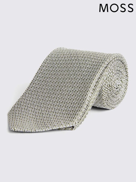 MOSS Green Italian Grenadine Tie (F63177) | € 62