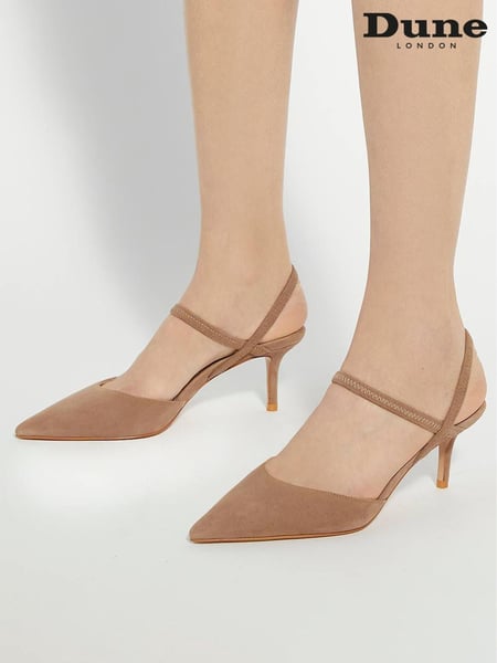 Dune London Brown Standard Fit Classical Elasticated Open Court Shoes (F63679) | € 123